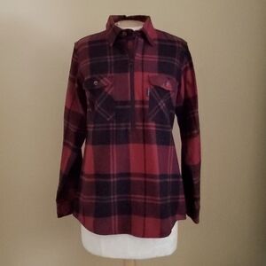 Five Brother 1/2 Zip Flannel Style Top Size Medium